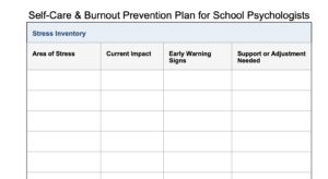 Burnout prevention for school psychologist
